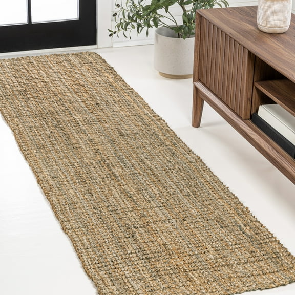 JONATHAN Y NATURAL FIBER 2 x 8 Runner Rug, Biot Traditional Rustic Handwoven Jute - Natural, NRF104A-28