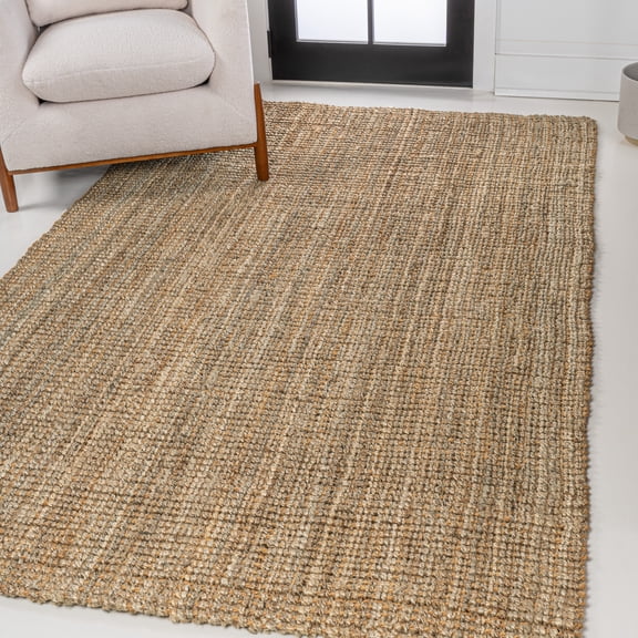 JONATHAN Y NATURAL FIBER 3 x 5 Area Rug, Biot Traditional Rustic Handwoven Jute - Natural, NRF104A-3