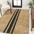 thumbnail image 1 of JONATHAN Y NATURAL FIBER 3 x 5 Area Rug, Olivier Rustic Stripe Jute - Natural/Black, NRF200A-3, 1 of 9