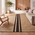 thumbnail image 1 of JONATHAN Y NATURAL FIBER 5 x 8 Area Rug, Olivier Rustic Stripe Jute - Natural/Black, NRF200A-5, 1 of 8