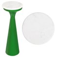 thumbnail image 1 of JONATHAN Y Oliver 22.25" Mid-Century Glam Retro Metal Drink Table and Decorative End Table with White Marble Round Top, Green/White, END1009C, 1 of 5