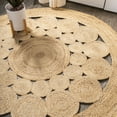 thumbnail image 1 of JONATHAN Y ANSA 3' Round Area Rug, Cassia Jute Boho Circle - Natural, RNF100A-3R, 1 of 7