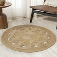 thumbnail image 1 of JONATHAN Y RNF100A-7R Cassia Round Natural Jute Boho Circle Indoor Area-Rug, Natural Fibers, Geometric, Bohemian Easy-Cleaning, Bedroom, Kitchen, Living Room, Non Shedding, Natural, 7' Round, 1 of 7