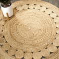 thumbnail image 1 of JONATHAN Y ANSA 3' Round Area Rug, Dahlia Jute Boho Circle - Natural, RNF101A-3R, 1 of 8