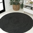 thumbnail image 1 of JONATHAN Y ANSA 4' Round Area Rug, Zara Braided Coastal Cottage Jute - Black, RNF116F-4R, 1 of 6