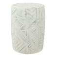 thumbnail image 1 of JONATHAN Y Rafi 17.75" Transitional Bohemian Geometric Drum Garden Stool, Cream, 1 of 10