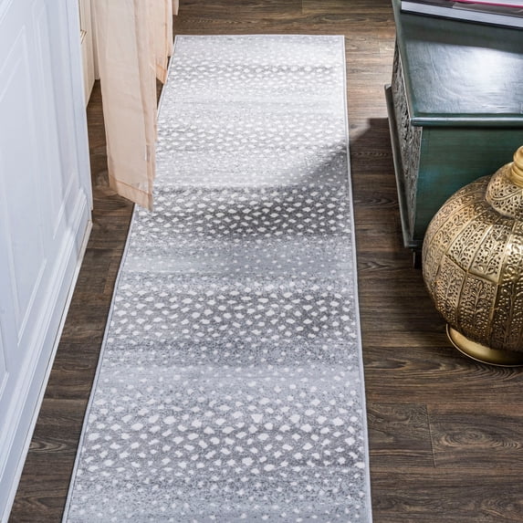 JONATHAN Y SAFARI 2 x 10 Runner Rug, Antelope Animal - Light Gray/Cream, SAF100B-210