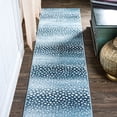 thumbnail image 1 of JONATHAN Y SAFARI Antelope Animal Runner Rug, 2 x 8, Blue/Cream, 1 of 9