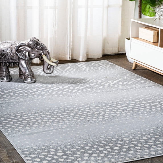 JONATHAN Y SAFARI 8 x 10 Area Rug, Antelope Animal - Light Gray/Cream, SAF100B-8