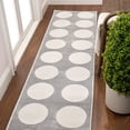 thumbnail image 1 of JONATHAN Y SANDSTONE 2 x 8 Runner Rug, Adrian Circle Dot - Light Gray/Cream, SND105C-28, 1 of 7