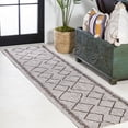 thumbnail image 1 of JONATHAN Y SANTA MONICA 2 x 10 Runner Rug, Derya Tribal Diamond Trellis - Beige/Brown, SMB129A-210, 1 of 9
