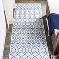 thumbnail image 1 of JONATHAN Y SANTA MONICA 2 x 10 Runner Rug, Kafel Tribal Bohemian - Ivory/Blue, SMB130C-210, 1 of 10
