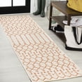 thumbnail image 1 of JONATHAN Y SANTA MONICA 2 x 10 Runner Rug, Ourika Moroccan Geometric Textured Weave - Cream/Orange, SMB108O-210, 1 of 9