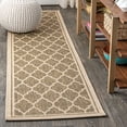 thumbnail image 1 of JONATHAN Y SANTA MONICA 2 x 20 Runner Rug, Trebol Moroccan Trellis Textured Weave - Brown/Beige, SMB109A-220, 1 of 6