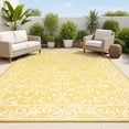 thumbnail image 1 of JONATHAN Y SANTA MONICA 4 x 6 Area Rug, Charleston Vintage Filigree Textured Weave - Yellow/Cream, SMB106L-4, 1 of 8