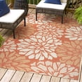 thumbnail image 1 of JONATHAN Y SANTA MONICA 4 x 6 Area Rug, Zinnia Floral Textured Weave - Orange/Cream, SMB110E-4, 1 of 7