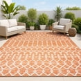 thumbnail image 1 of JONATHAN Y SANTA MONICA 5 x 8 Area Rug, Ourika Moroccan Geometric Textured Weave - Orange/Cream, SMB108P-5, 1 of 2