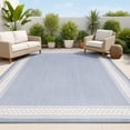 thumbnail image 1 of JONATHAN Y SANTA MONICA 8 x 10 Area Rug, Lucia Diamond Border - Blue/Cream, SMB207C-8, 1 of 9