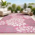thumbnail image 1 of JONATHAN Y SANTA MONICA 8 x 10 Area Rug, Zinnia Floral Textured Weave - Fuchsia/Light Gray, SMB110F-8, 1 of 2