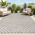 thumbnail image 1 of JONATHAN Y SOUTH BEACH 8 x 10 Area Rug, Rabat Pile Mini-Diamond Trellis - Dark Gray/Ivory, SBH101C-8, 1 of 9