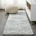 thumbnail image 1 of JONATHAN Y SOUTH BEACH 2 x 10 Runner Rug, Jordan Pile Art Deco Geometric - White/Black, SBH103A-210, 1 of 9