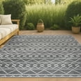thumbnail image 1 of JONATHAN Y SOUTH BEACH 5 x 8 Area Rug, Aylan Pile Knotted Trellis Geometric - Black/Ivory, SBH104A-5, 1 of 10