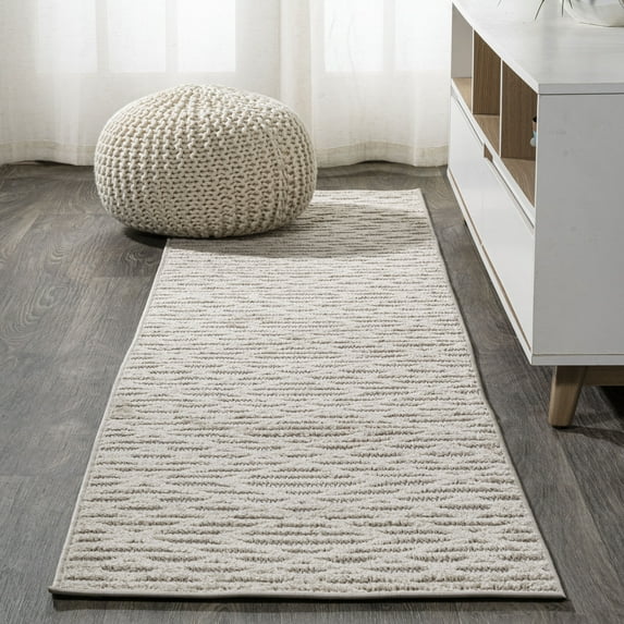 JONATHAN Y SOUTH BEACH 2 x 8 Runner Rug, Ararat Pile Moroccan Diamond - Beige, SBH105A-28
