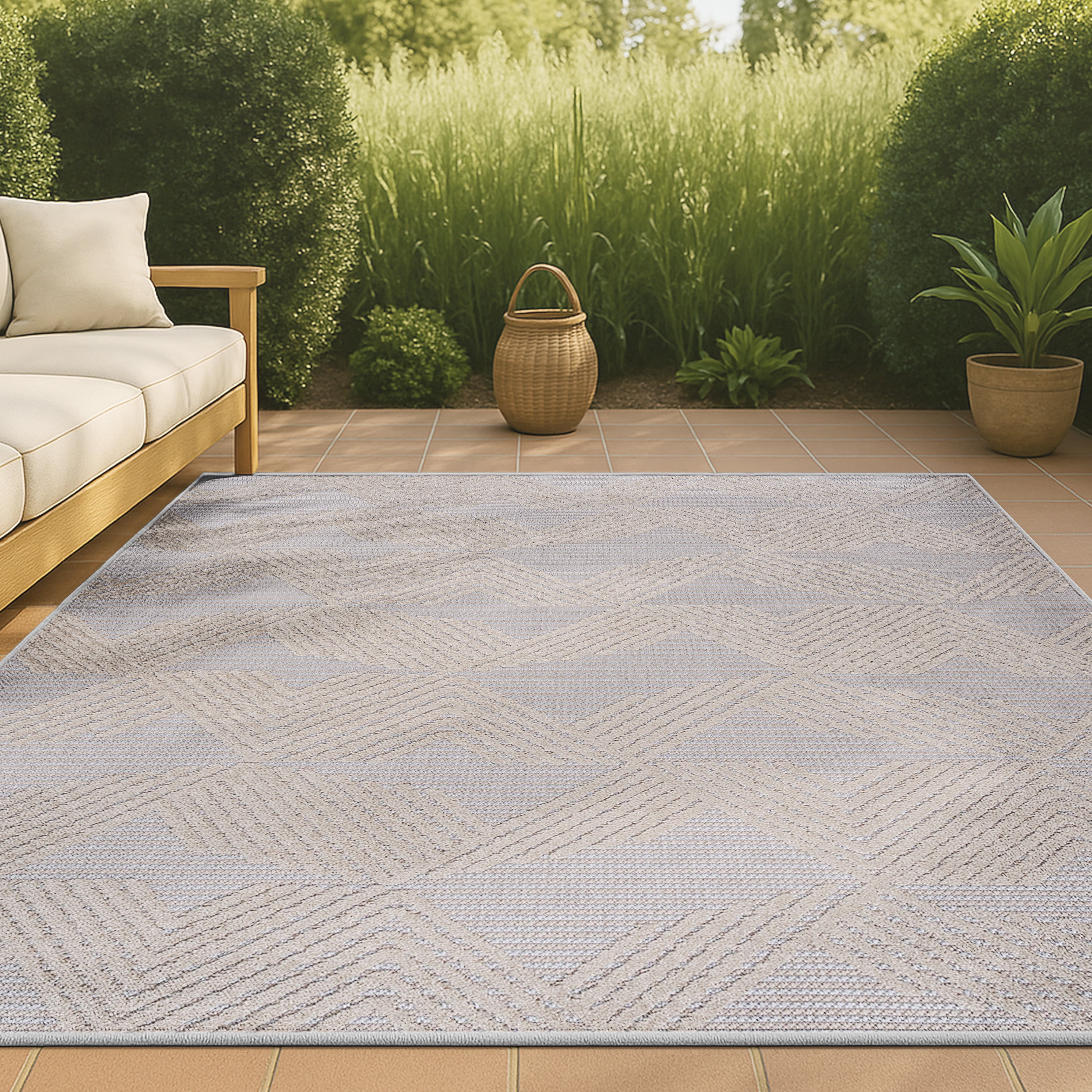 JONATHAN Y SOUTH BEACH 3 x 5 Area Rug, Jazz Pile Art Deco Geometric ...
