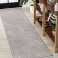 thumbnail image 1 of JONATHAN Y SCANDINAVIAN 2 x 8 Runner Rug, Hallie Minimalist Curve Geometric - Gray/Ivory, SCN100A-28, 1 of 9