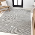thumbnail image 1 of JONATHAN Y SCANDINAVIAN 5 x 8 Area Rug, Hallie Minimalist Curve Geometric - Gray/Ivory, SCN100A-5, 1 of 9