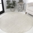 thumbnail image 1 of JONATHAN Y SCANDINAVIAN 8' Round Area Rug, Hallie Minimalist Curve Geometric - Ivory/Cream, SCN100B-8R, 1 of 9