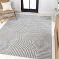 thumbnail image 1 of JONATHAN Y SCANDINAVIAN 5 x 8 Area Rug, Hallie Minimalist Curve Geometric - Light Blue/Cream, SCN100E-5, 1 of 11