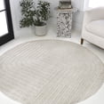 thumbnail image 1 of JONATHAN Y SCANDINAVIAN 8' Round Area Rug, Odense Minimalist Angle Geometric - Ivory/Cream, SCN101A-8R, 1 of 8