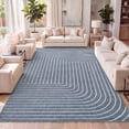 thumbnail image 1 of JONATHAN Y SCANDINAVIAN 5 x 8 Area Rug, Odense Minimalist Angle Geometric - Dark Blue/Cream, SCN101D-5, 1 of 10