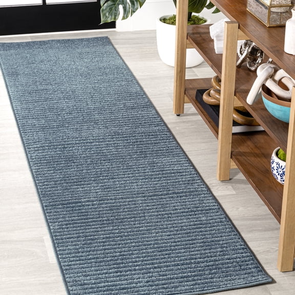 JONATHAN Y SCANDINAVIAN 2 x 8 Runner Rug, Aarhus Minimalist Striped - Navy/ivory, SCN102A-28