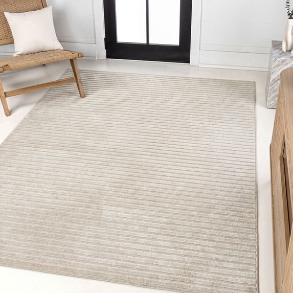 JONATHAN Y SCANDINAVIAN 3 x 5 Area Rug, Aarhus Minimalist Striped - Ivory/Cream, SCN102B-3