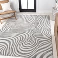 thumbnail image 1 of JONATHAN Y SCANDINAVIAN 3' x 5' Area Rug, Maribo Abstract Groovy Striped - Gray/Ivory, SCN103B-3, 1 of 11