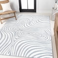 thumbnail image 1 of JONATHAN Y SCANDINAVIAN 5' x 8' Area Rug, Maribo Abstract Groovy Striped - Light Blue/Ivory, SCN103C-5, 1 of 11