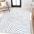 thumbnail image 1 of JONATHAN Y SCANDINAVIAN 8' x 10' Area Rug, Maribo Abstract Groovy Striped - Light Blue/Ivory, SCN103C-8, 1 of 11