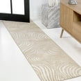 thumbnail image 1 of JONATHAN Y SCANDINAVIAN 2 x 8 Runner Rug, Maribo Abstract Groovy Striped - Beige/Cream, SCN103D-28, 1 of 9