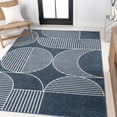 thumbnail image 1 of JONATHAN Y SCANDINAVIAN 5 x 8 Area Rug, Nordby Geometric Arch Striped - Navy/Cream, SCN104A-5, 1 of 10