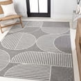 thumbnail image 1 of JONATHAN Y SCANDINAVIAN 5 x 8 Area Rug, Nordby Geometric Arch Striped - Gray/Cream, SCN104C-5, 1 of 8
