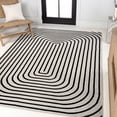 thumbnail image 1 of JONATHAN Y SCANDINAVIAN 5 x 8 Area Rug, Freya Arch Stripe Monotone - Black/White, SCN106B-5, 1 of 7