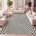 thumbnail image 1 of JONATHAN Y SCANDINAVIAN 5 x 8 Area Rug, Freya Arch Stripe Monotone - Black/White, SCN106B-5, 1 of 7