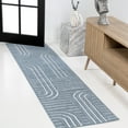thumbnail image 1 of JONATHAN Y SCANDINAVIAN 2 x 8 Runner Rug, Anders Arch Stripe Two-Tone - Navy/Cream, SCN107A-28, 1 of 8