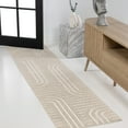 thumbnail image 1 of JONATHAN Y SCANDINAVIAN 2 x 8 Runner Rug, Anders Arch Stripe Two-Tone - Beige/Cream, SCN107C-28, 1 of 8