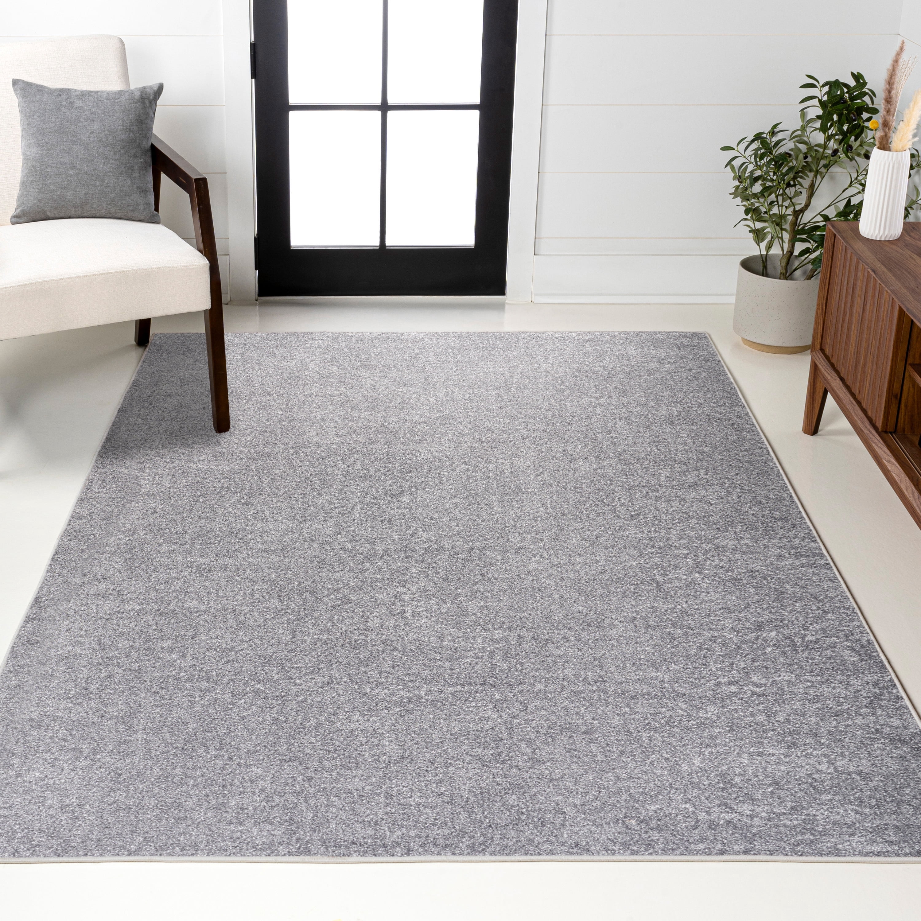 JONATHAN Y SUPERSOFT 5 x 8 Area Rug, Haze - Gray, SEU100A-5