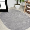 thumbnail image 1 of JONATHAN Y SUPERSOFT 5 x 8 Oval Area Rug, Haze - Gray, SEU100A-5OV, 1 of 7