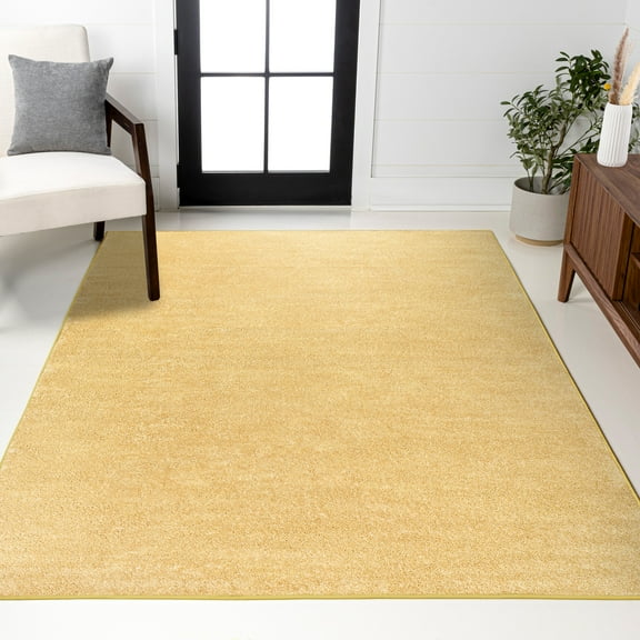 JONATHAN Y SUPERSOFT 10 x 14 Area Rug, Haze - Mustard, SEU100B-14