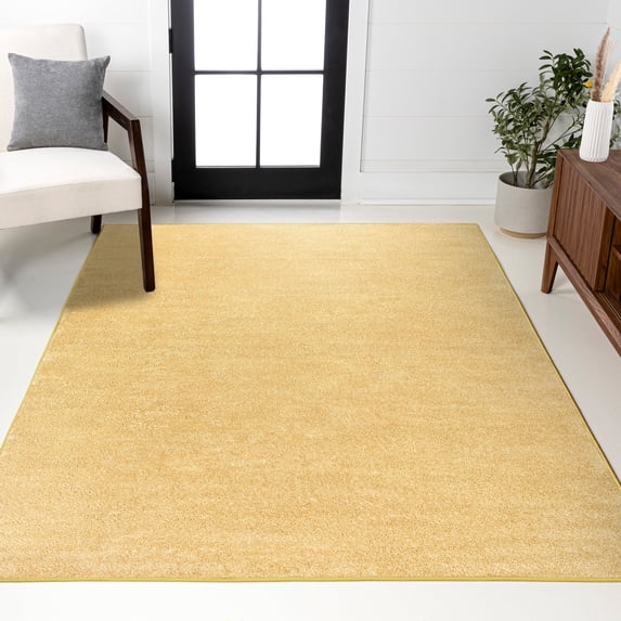 JONATHAN Y SUPERSOFT 3 x 5 Area Rug, Haze - Mustard, SEU100B-3